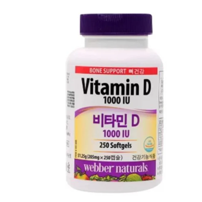 co) 웨버 내추럴 비타민D 205mg x 250캡슐 x 2병, 250정 - 쿠팡