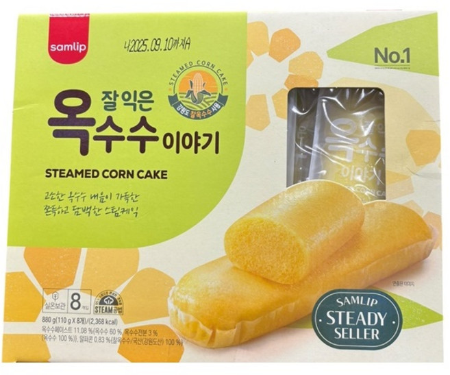 삼립 옥수수이야기, 880g, 1박스