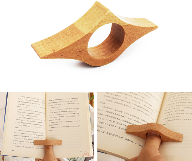 원목 책펼침 독서링 엄지책잡이 우드 손가락 책갈피 고정 북클립 북스토퍼 북홀드 책링