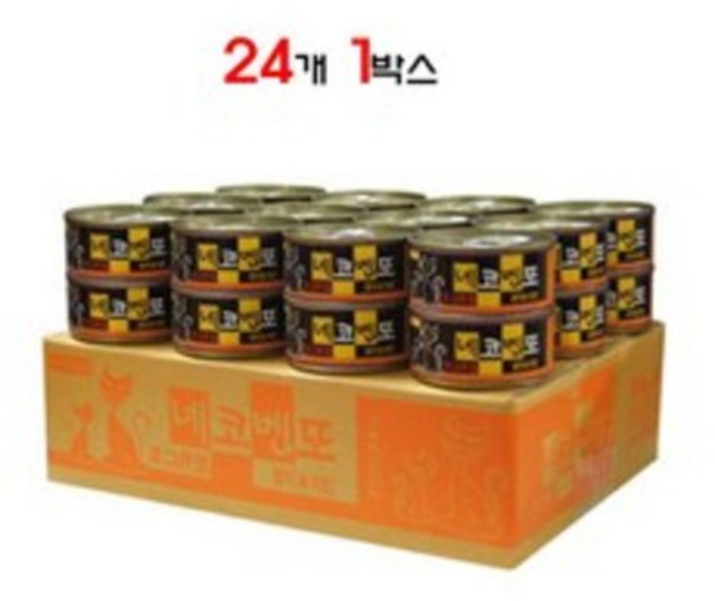 테비토퍼 태비 고양이 네코벤또 그레이비 간식캔 생선, 참치 치어, 24개, 80g