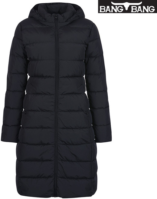 [뱅뱅] 여성 구스다운 롱 패딩점퍼_검정_NUF81389
