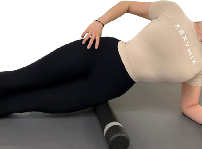 디알컴퍼니 얇은 폼롤러 미니 폼롤러 EPP 폼롤러 45cmX8cm foam roller 목 종아리 허벅지 마사지, 1개, 블랙