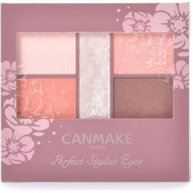 CANMAKE 캔메이크 퍼펙트 스타일리스트 아이즈 V05 핑키 초콜릿 아이섀도우 0.1온스 30ml (3.0g) (1개), 22 아프리콧 피치, 1개