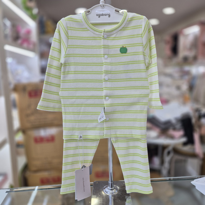 아가방 아기 실내복 얼라이브슬림내의(그린) 01S157611 봄아기옷 아기등원룩