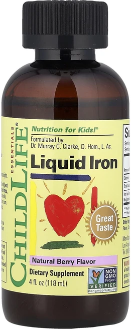 ChildLife Essentials 액상 철분 천연 베리 맛 118ml(4fl oz), ChildLifeEssentials액상철분천연베리맛11, 1개, 118ml - 쿠팡