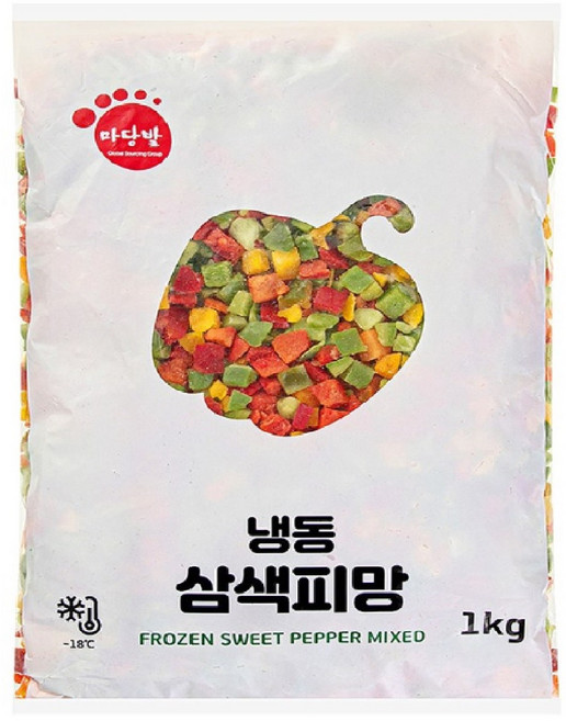 마당발 냉동 삼색피망(다이스), 10개, 1kg