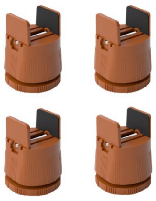 피유스 가구 다리 너비조절 높이조절 4개입, 4개, 브라운