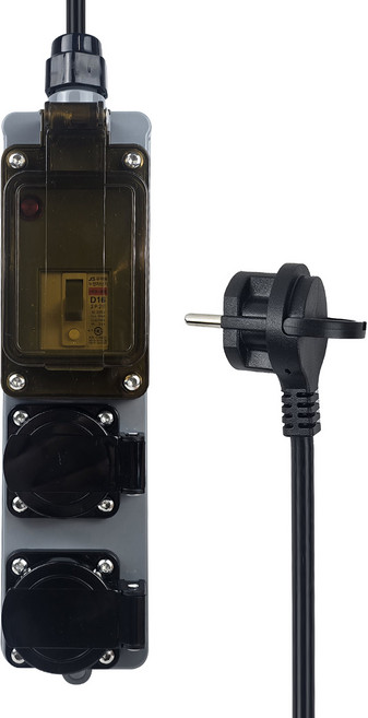 제로갭 4000w 고용량 방우 방진 멀티탭 누전차단 2구, 1개, 그레이, 1.5m