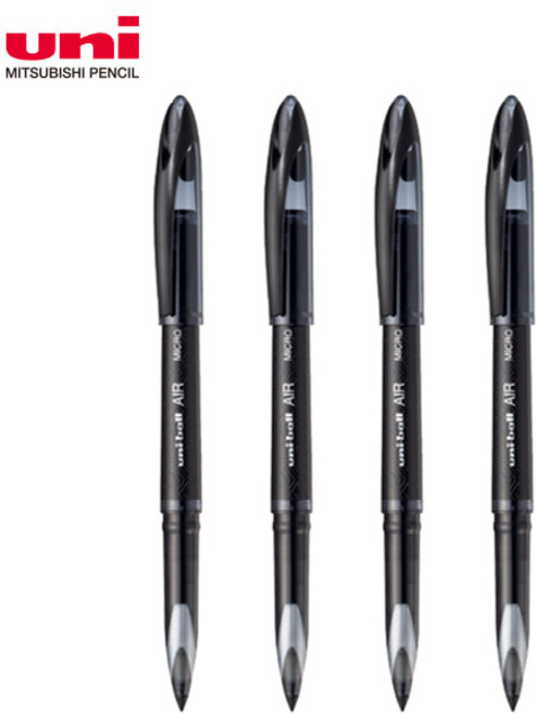 유니볼에어 미쯔비시 펜 UBA-188M, 블랙, 4개