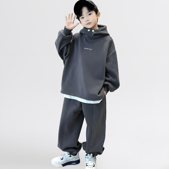 베비포 초중생 루즈핏 후드티 조거팬츠 트레이닝 세트 -LM2