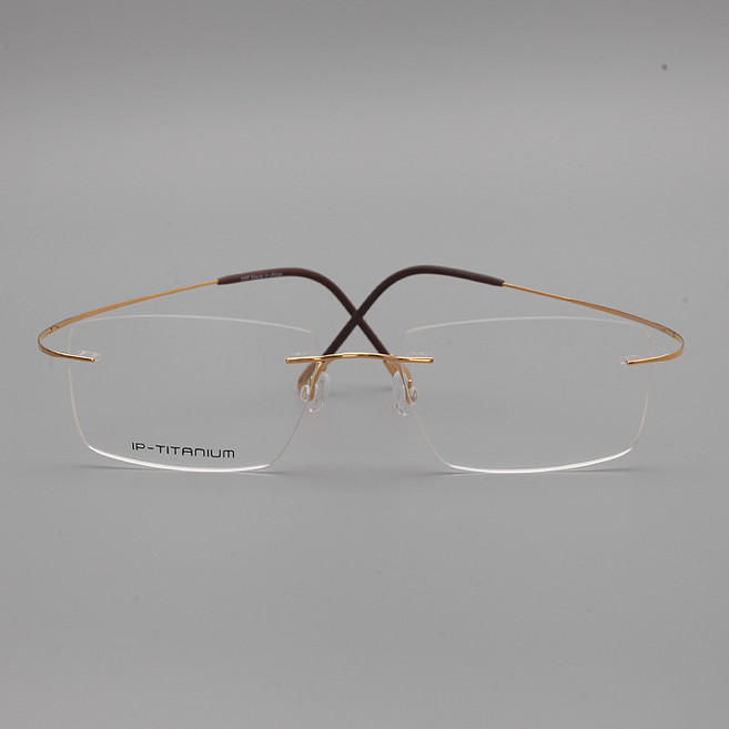 초경량 데일리 패션 무테안경 16064 54mm 실루엣스타일 와이어 다리 티타늄 안경테