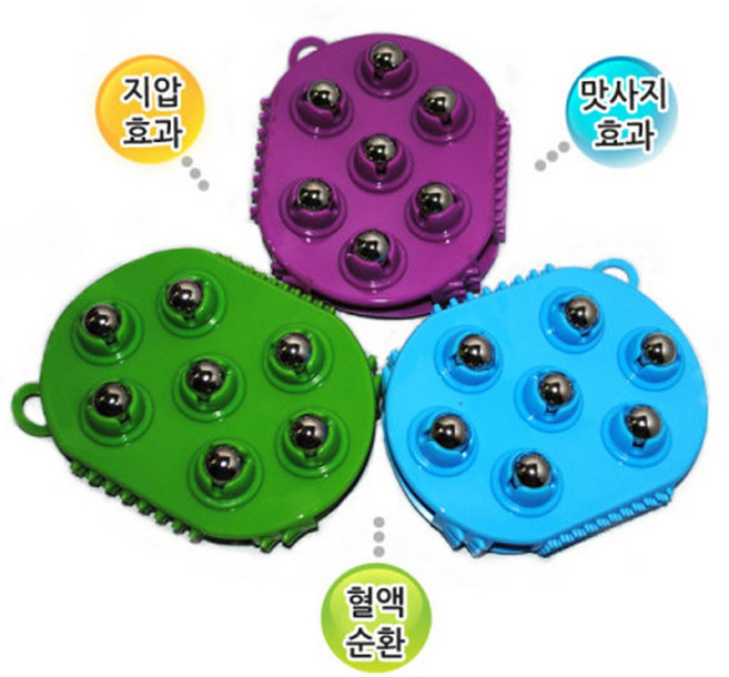 도매천국 뷰티볼 맛사지기 샤워 지압볼 자석볼, 고급형_스테인레스볼_색상랜덤, 1개
