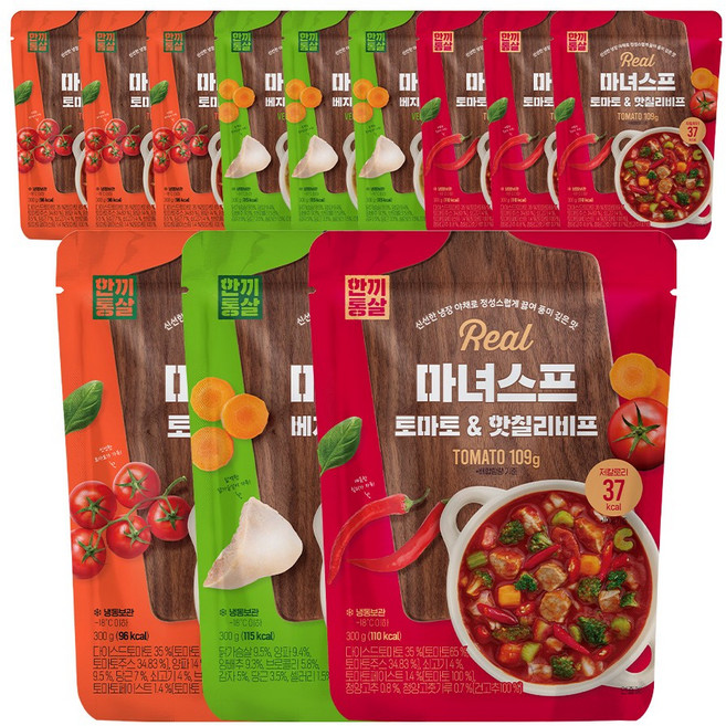 한끼통살 마녀스프 혼합 냉동 맛있고 건강한 한끼 대용, 300g, 12개