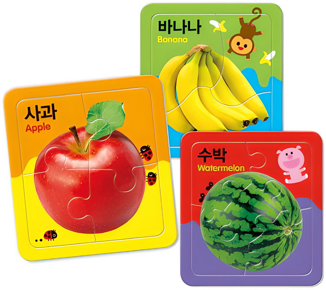 첫 퍼즐 : 사과 바나나 수박, 과일 채소, 애플비