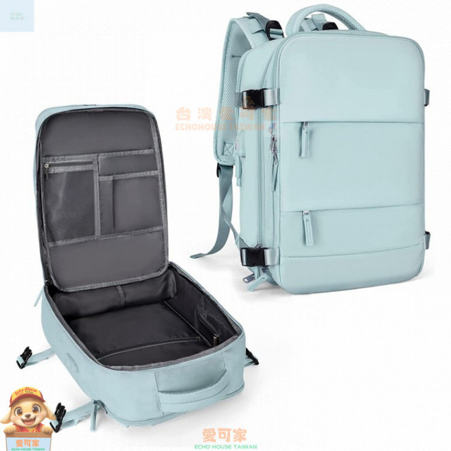 USB充電防盜後背包 47cm加大容量 15吋筆電收納 鞋袋乾濕分離 旅行/健身/登機友善