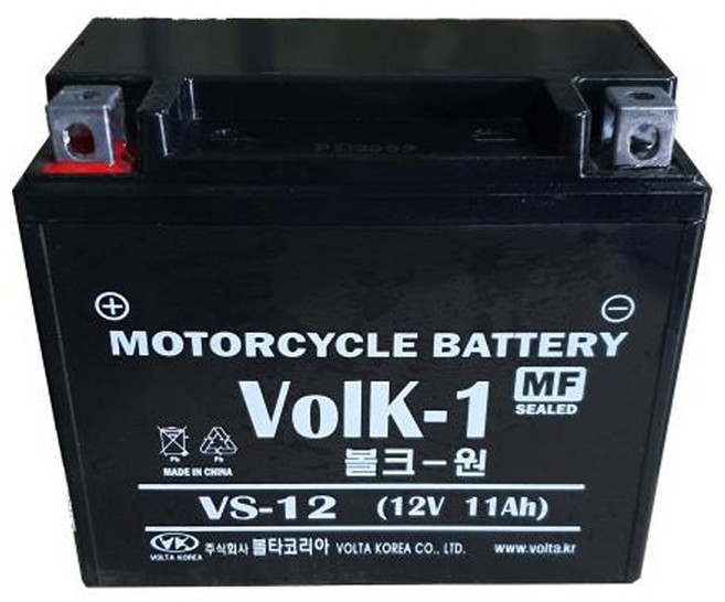 VS-12 12V 11Ah 오토바이 배터리 네오포르테 로드윈125 미라쥬인젝션 STX12 YTX12 10Ah 호환 밧데리, 1개