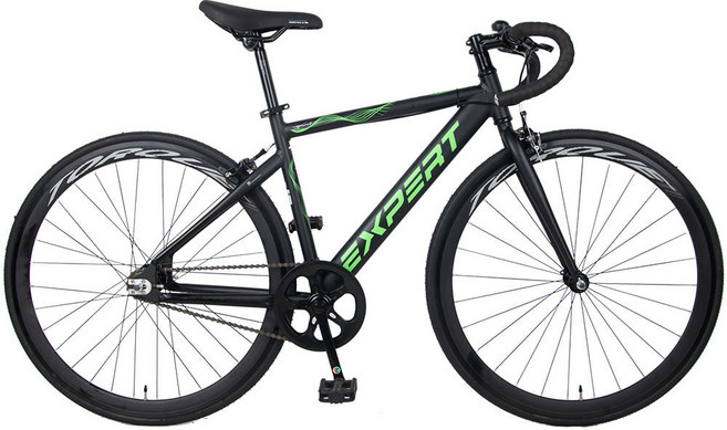 [프리기어/완전조립] 삼천리자전거 700C 엑스퍼트 로드바이크 알루미늄 프레임 학생 출퇴근 입문용 사이클, 164cm, 1개, 510네온그린