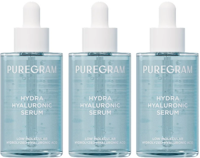 퓨어그램 저분자 히알루론산 세럼 수분 50ml, 3개 - 쿠팡