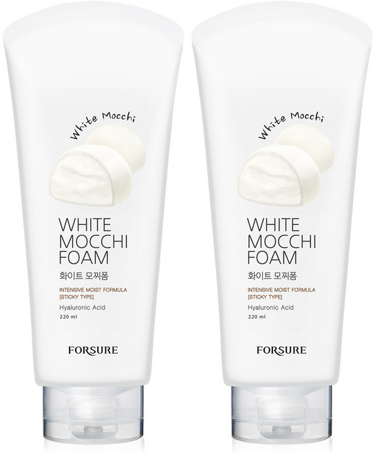 포슈어 화이트 모찌 클렌징폼, 220ml, 2개