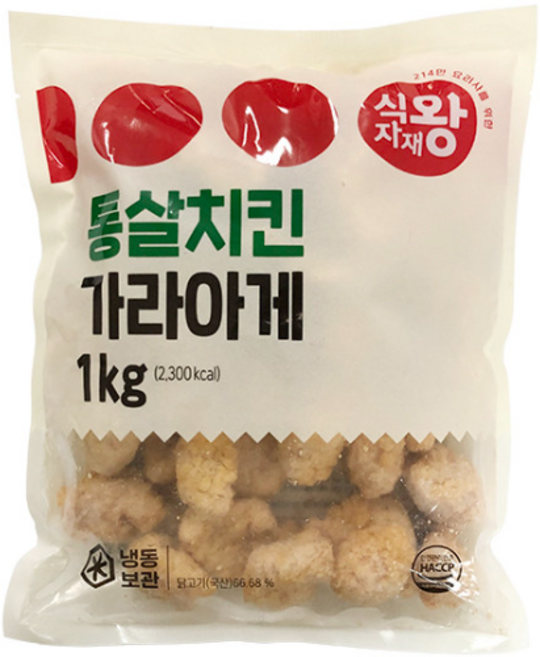 바이오푸드몰_식자재왕 통살치킨 가라아게 1kg, 100개