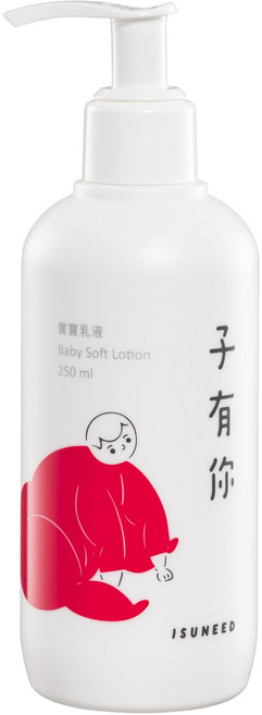 ISUNEED寶寶乳液 Baby Soft Lotion 溫和滋潤 舒緩乾燥, 1個, 250ml