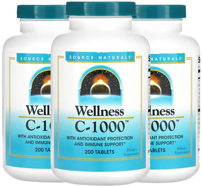 소스네츄럴스 웰니스 C-1000 200 정, 200정, 3팩 - 쿠팡