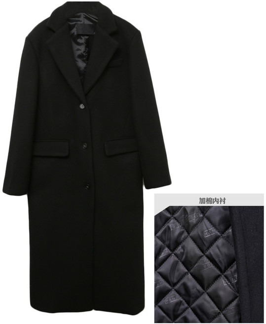 맥시 롱 코트 모직 여성용 슈퍼 무릎부터 발목까지 가 겨울 및 슬리밍