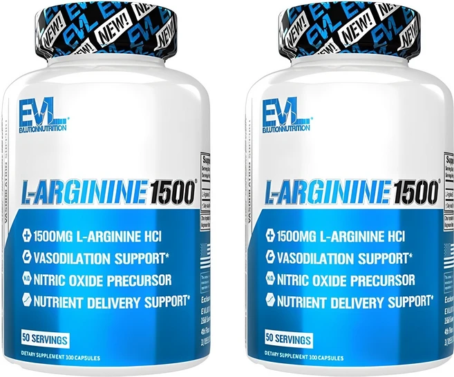 EVLUTIONNUTRITION L-아르기닌 1500mg 캡슐, 100정, 2개 - 쿠팡