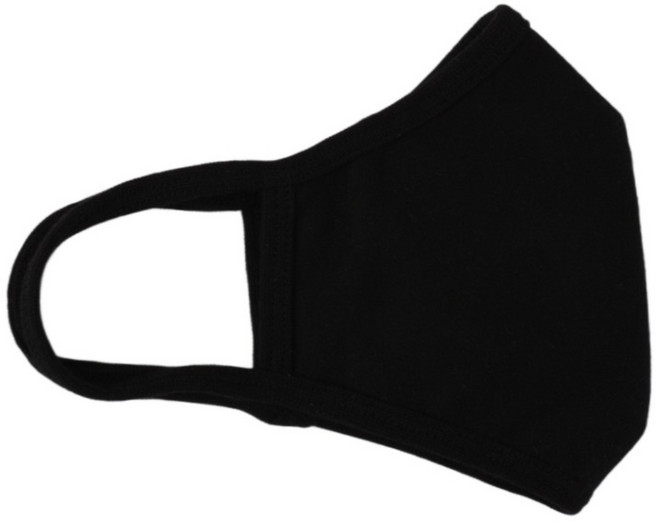 오가닉 방한대 순면 성인용 마스크 새부리형 빨아쓰는 귀 편한 마스크 7매, 블랙, 1세트, 7개입