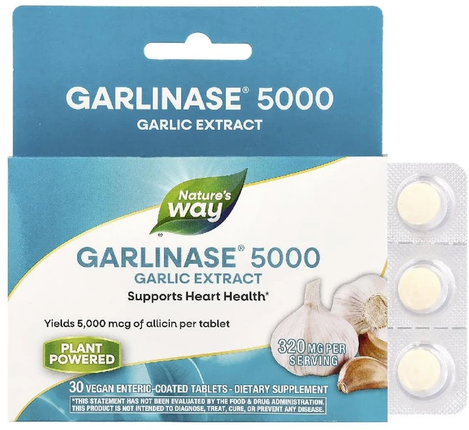 네이처스웨이 Garlinase 5000 마늘 추출물 320mg 비건 장용 코팅 30정, 1개 - 쿠팡