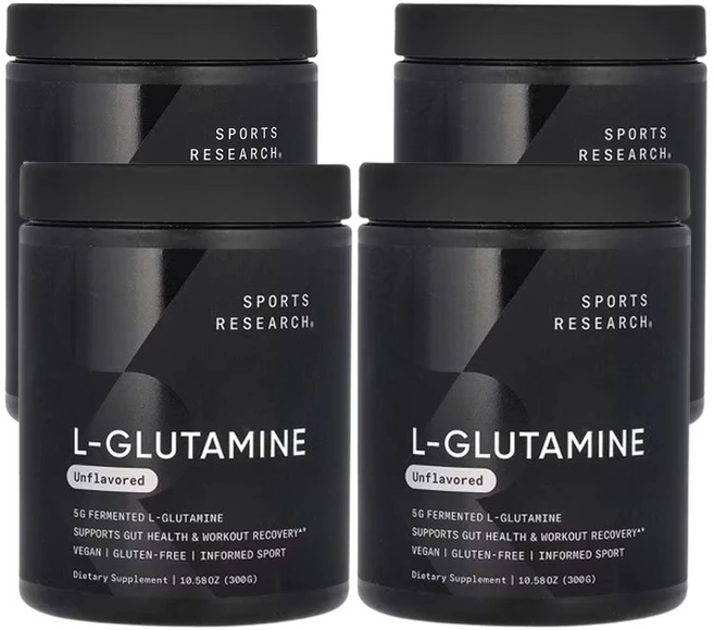 스포츠리서치 L-글루타민 무맛 300 g(10.58oz), 300g, 4팩 - 쿠팡