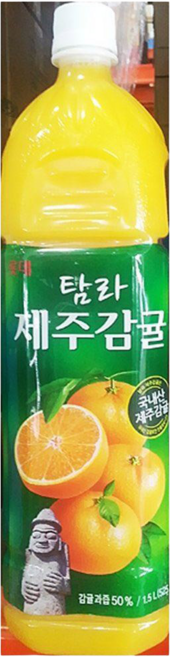 롯데 제주감귤주스 1.5L 12개 감귤주스 과일음료