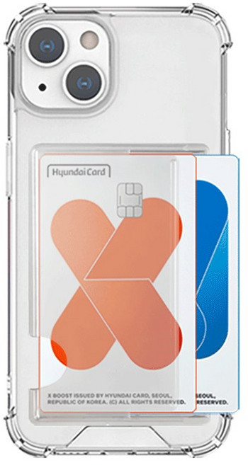 카드 2장 수납 투명 범퍼 케이스