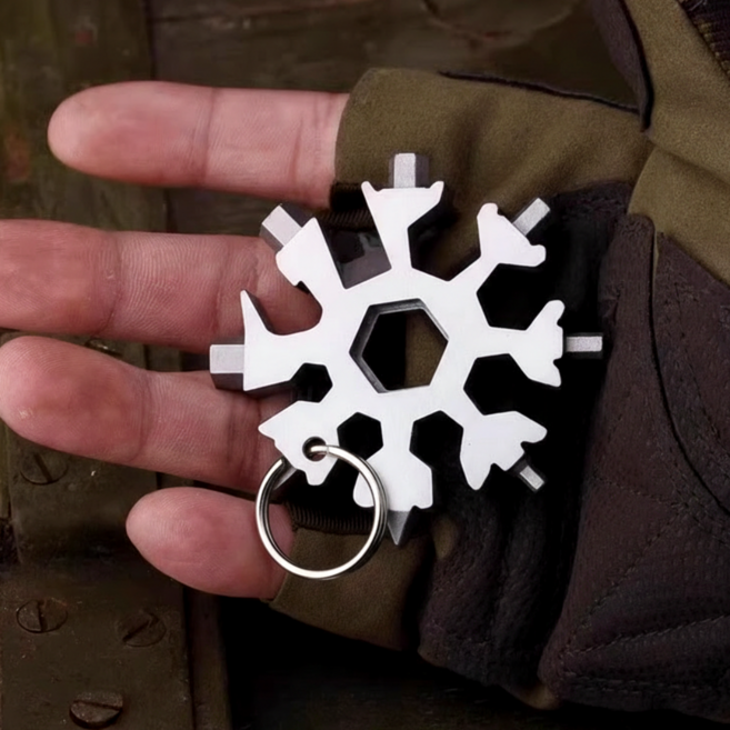 다용도 18in1 육각 팔각 렌치 열쇠고리형 만능 미니 멀티툴 2개 세트, 1세트