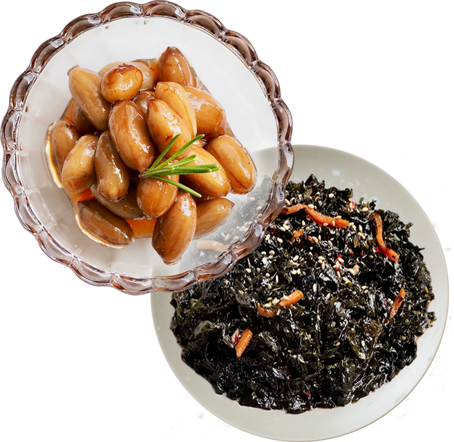 선미식가 국내산 100% 파래무침 1kg + 땅콩조림 1kg, 2개