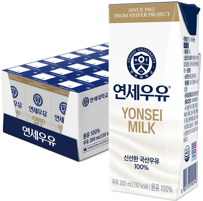 연세대학교 연세우유, 200ml, 24개