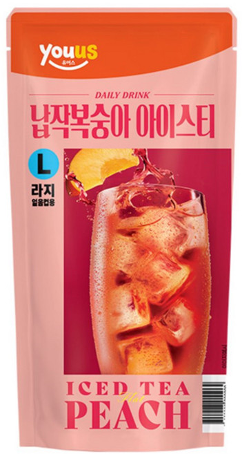 유어스 납작복숭아 아이스티, 10개, 340ml