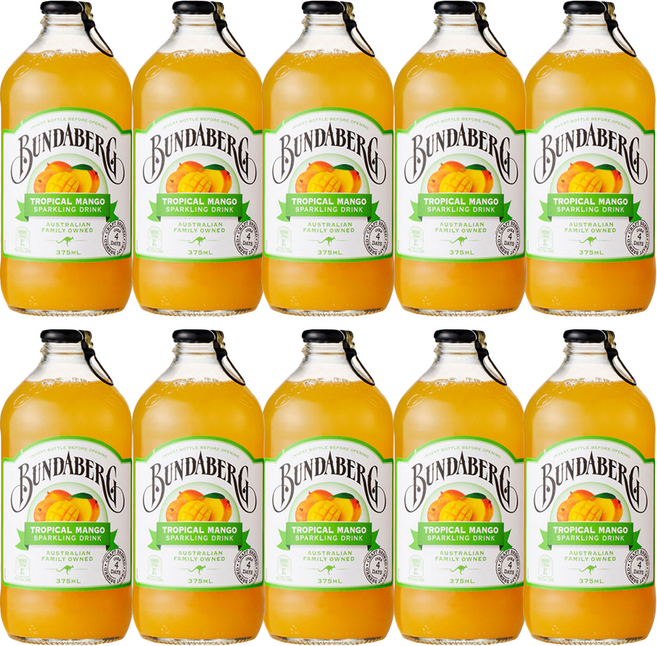 (혼합가능)분다버그 (BUNDABERG) 망고 375mlx12병, 375ml, 10개