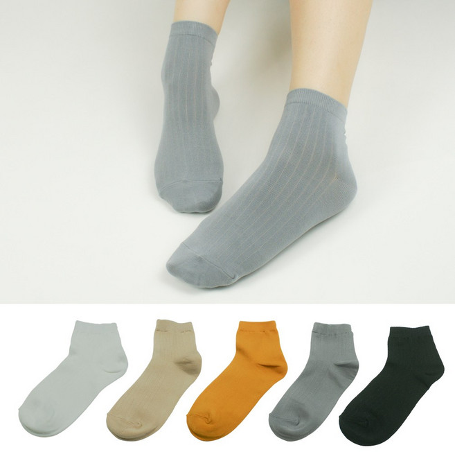 여름양말 여성 인견 중목 단목 5켤레