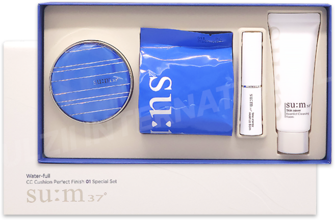 숨37도 워터풀 CC쿠션 퍼펙트 피니쉬 01호 기획세트, 1개, 1호