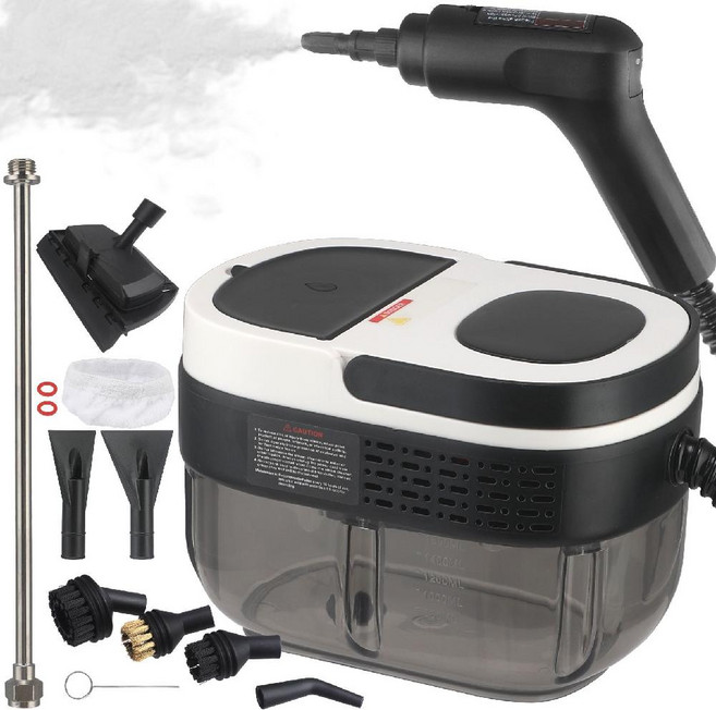 자동 핸들 스위치 고온 증기 청소기 1600ML 대용량 고압 분사기, 흰색, 영국규격