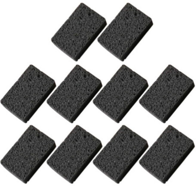 더쏠 다용도 해면 수세미, 블랙, 1세트, 10개