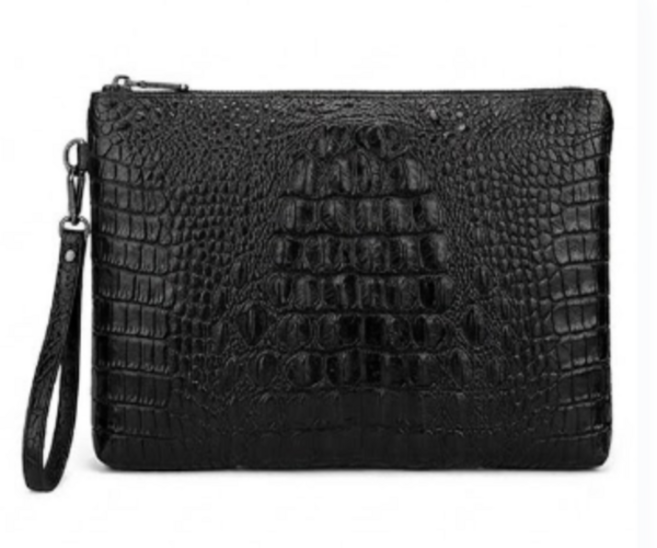 낸스 가죽 클러치백 손가방 대형 맨즈 크로커 클러치 대용량 손목스트랩 핸드백