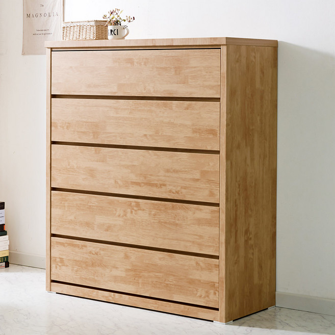 원스홈 빅스타 1200 5단 서랍장/빅와이드 왕5단, 우드