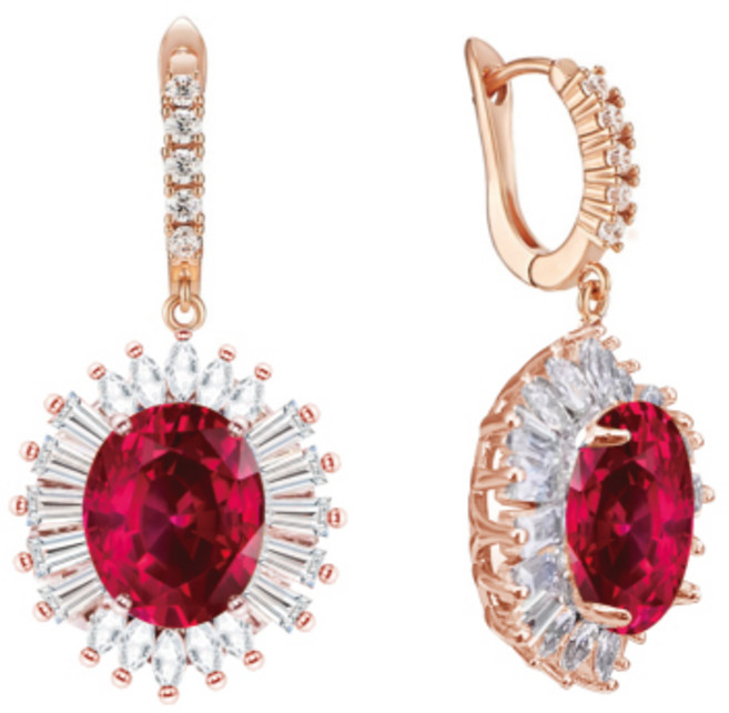 [혜성주얼리] 아리아 피죤루비 로즈골드 귀걸이