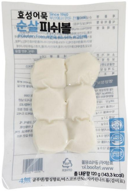 원하프효성어묵(순살피쉬볼) 120G효성어묵, 120g, 1개