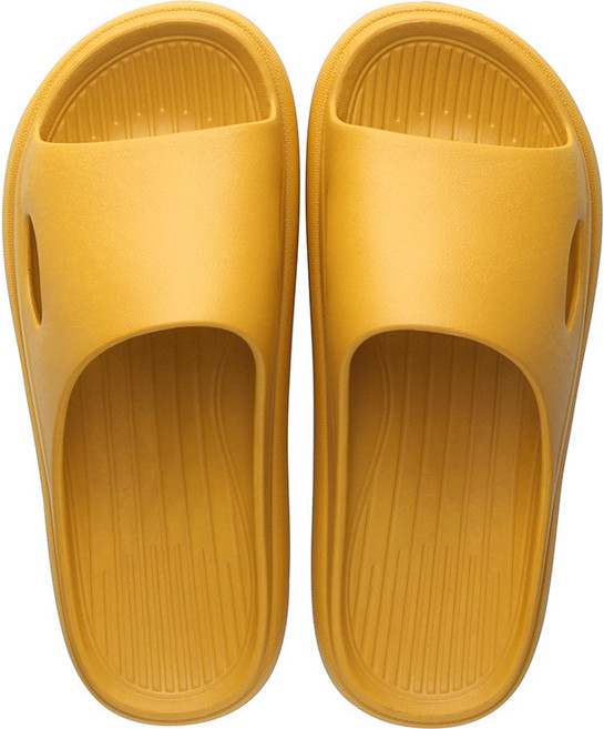 踩屎感拖鞋家用男女夏季浴室內外穿宿舍居家eva涼拖鞋黃色(升級版)230(適合女35-36碼), 1個, 黃色(升級版)