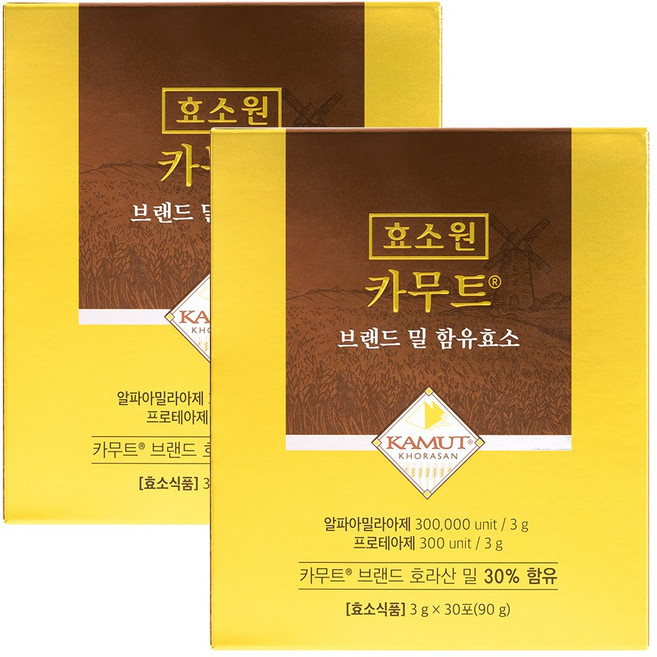 한국발효 효소원 카무트 효소 2박스(3gx30포), 90g, 2개