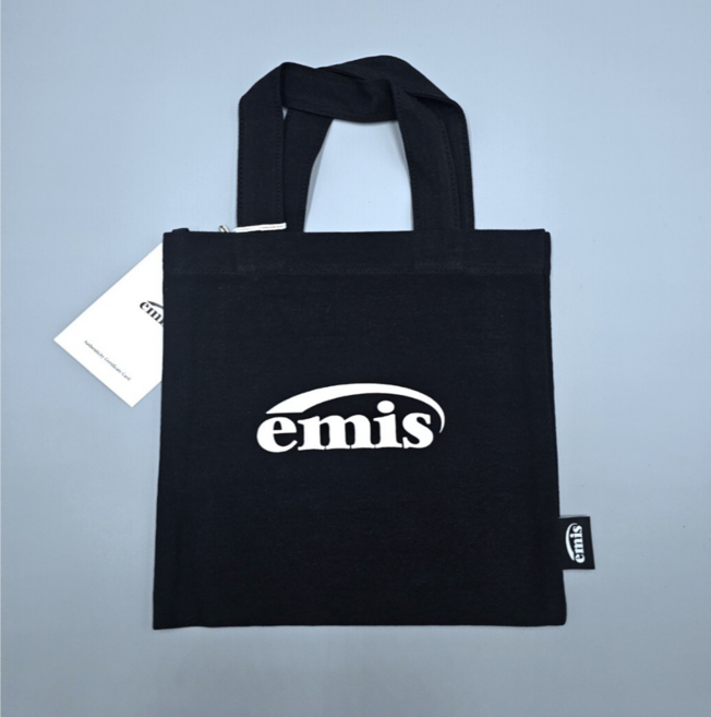 EMIS 이미스가방 미니 코튼 에코백 블랙 국내매장판
