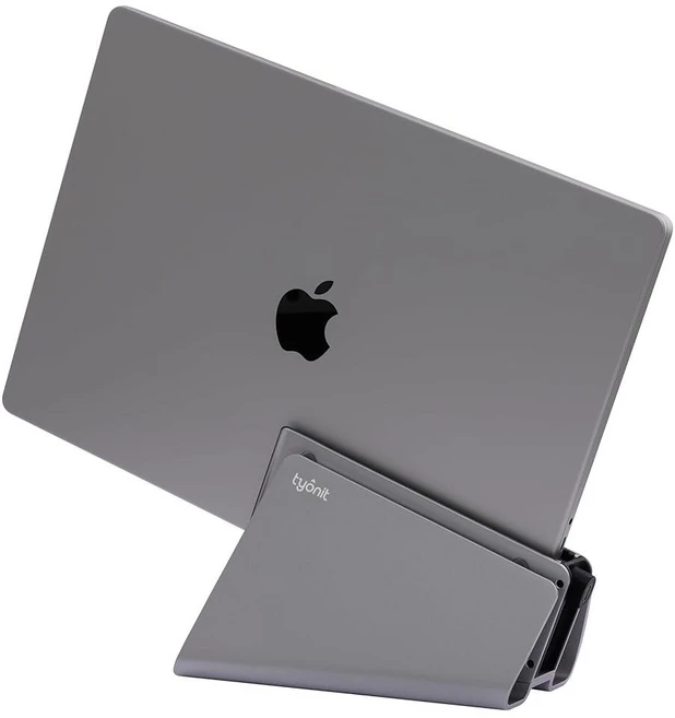 Tyonit TiltSnap Pro 수직 노트북 스탠드 맥북 프로 14인치 및 16인치용 자동 썬더볼트4 USB-C 연결 도킹 스테이션 또는 디스플레이에 원활한 연결 4 - 쿠팡
